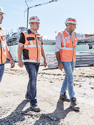 Photo of a colleague on the construction site